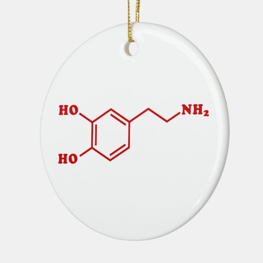 Dopamine Moleculaire chemische formule Keramisch Ornament (Links)