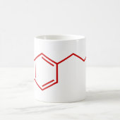 Dopamine Moleculaire chemische formule Koffiemok (Center)