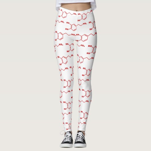 Dopamine Moleculaire chemische formule Leggings (Voorkant)