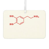 Dopamine Moleculaire chemische formule Luchtverfrisser (Achterkant)