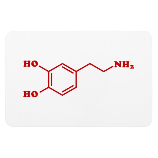 Dopamine Moleculaire chemische formule Magneet (Horizontaal)