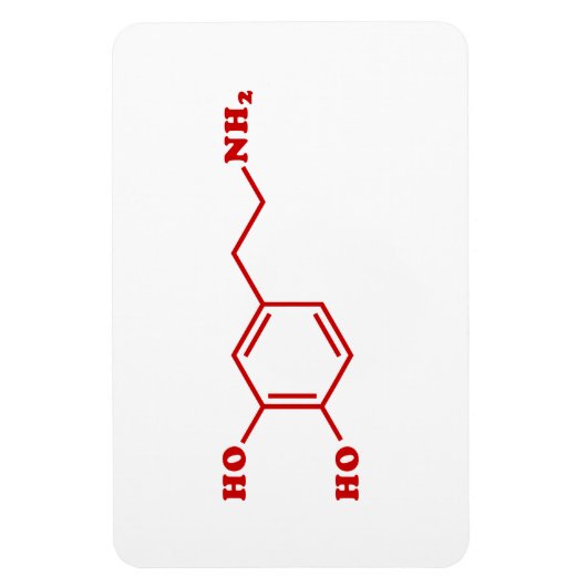 Dopamine Moleculaire chemische formule Magneet (Verticaal)