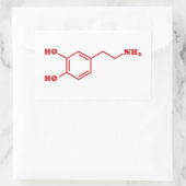 Dopamine Moleculaire chemische formule Rechthoekige Sticker (Tas)