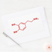 Dopamine Moleculaire chemische formule Rechthoekige Sticker (Envelop)