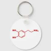 Dopamine Moleculaire chemische formule Sleutelhanger (Voorkant)