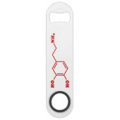 Dopamine Moleculaire chemische formule Speed Flessenopener (Achterkant)