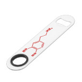 Dopamine Moleculaire chemische formule Speed Flessenopener (Achterkant Gekanteld)