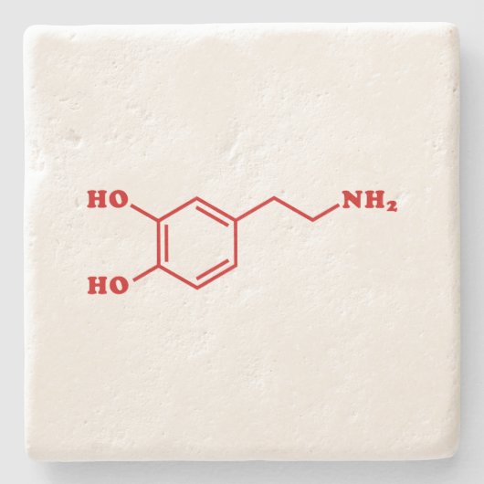 Dopamine Moleculaire chemische formule Stenen Onderzetter