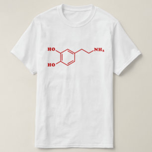 Dopamine Moleculaire chemische formule T-shirt