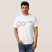 Dopamine Moleculaire chemische formule T-shirt (Voorkant volledig)