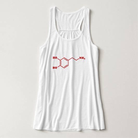 Dopamine Moleculaire chemische formule Tanktop (Design voorkant)