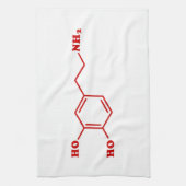 Dopamine Moleculaire chemische formule Theedoek (Verticaal)