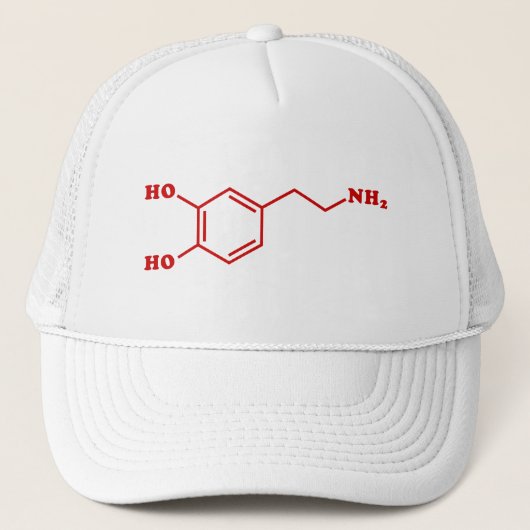 Dopamine Moleculaire chemische formule Trucker Pet (Voorkant)