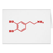 Dopamine Molecular Chemical Formula Greeting Card (Voorkant Horizontaal)