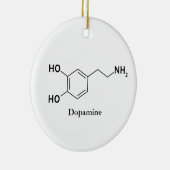 Dopamine Molecuul Chemie Biochemie Keramisch Ornament (Rechts)