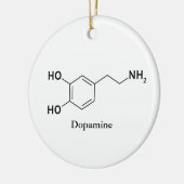 Dopamine Molecuul Chemie Biochemie Keramisch Ornament (Links)