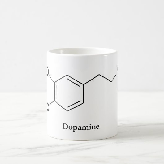 Dopamine Molecuul Chemie Wetenschap Koffiemok (Center)