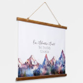 Dopamine Mountain Alternatieve bruiloft gastenboek Hangend Wandkleed (Gebogen)