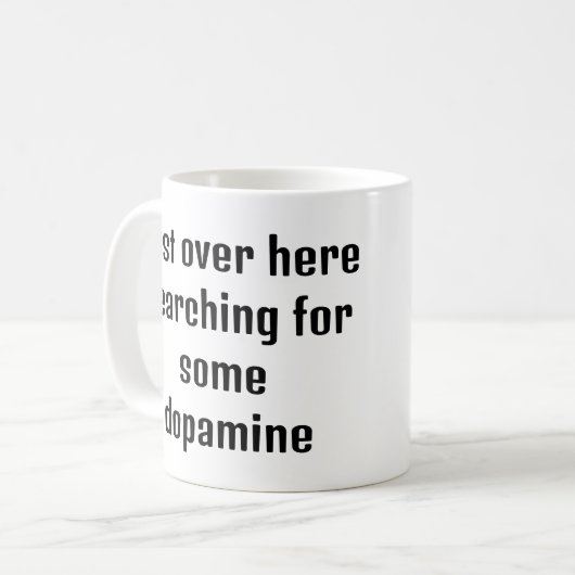 Dopamine op zoek naar ADHD mok (Voorkant links)