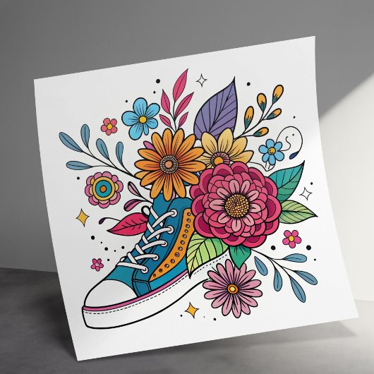 Dopamine Sneaker & Flower Poster