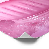 Dopamine Tijger in Badkuip Print Roze Grappige Pos (Hoek)