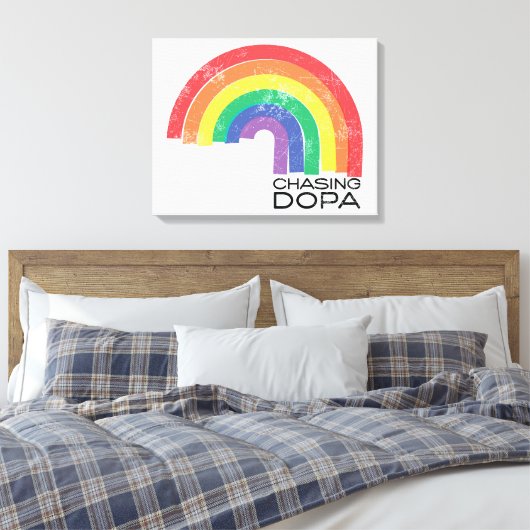 Dopa's achtervolgen (mijn) canvas afdruk (Insitu (Slaapkamer))