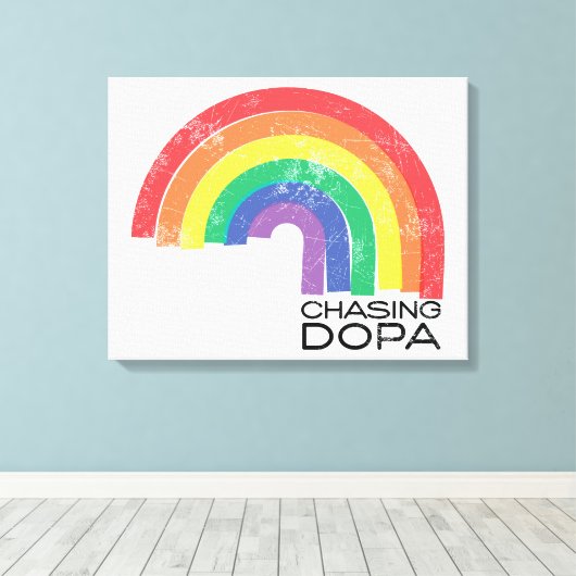 Dopa's achtervolgen (mijn) canvas afdruk (Insitu (Houten vloer))