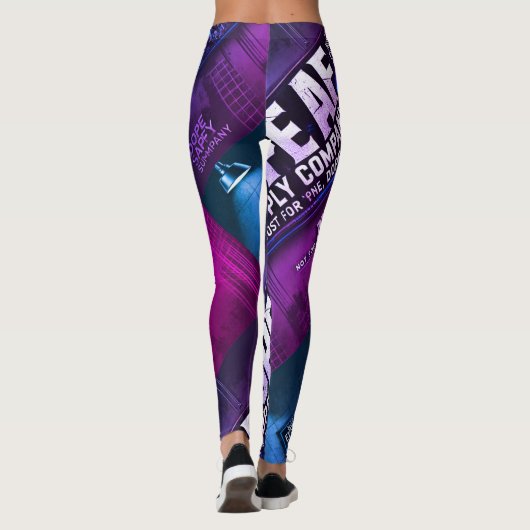 Dope_AF gewaagde kleurrijke rekbare leggings (Achterkant)