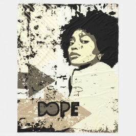 DOPE Afro Throw Blanket – Grunge Arrows, Heart  Fleece Deken
