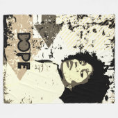 DOPE Afro Throw Blanket – Grunge Arrows, Heart  Fleece Deken (Voorkant (Horizontaal))