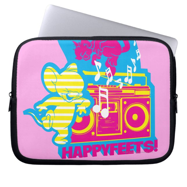 Dope Beats Happy Feets Laptop Sleeve (Voorkant)