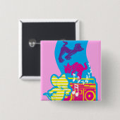 Dope Beats Happy Feets Vierkante Button 5,1 Cm (Voorkant /achterkant)