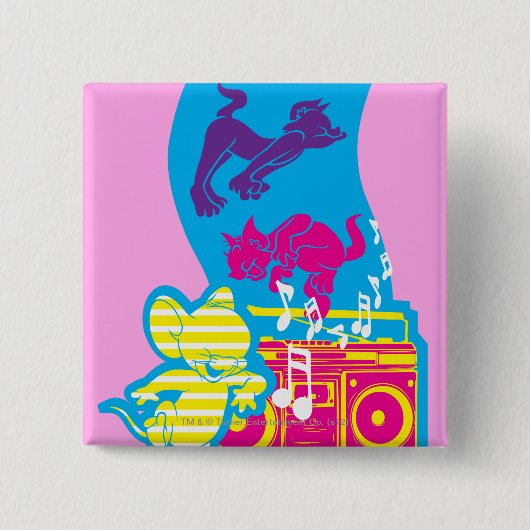 Dope Beats Happy Feets Vierkante Button 5,1 Cm (Voorkant)