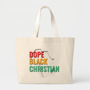 Dope Black Christelijk Grote Tote Bag