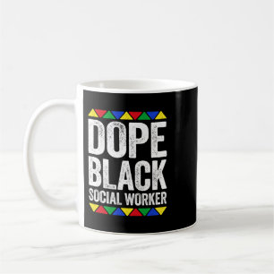 Dope Black Social Worker LCSW Afro-Amerikaanse Soc Koffiemok
