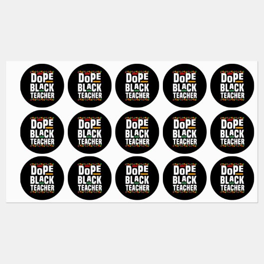 Dope Black Teacher Labels (Vel)