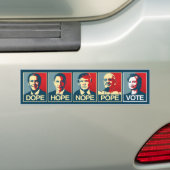 Dope Hope Nope Debat Hillary Clinton - liberaal Bumpersticker (Op auto)