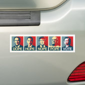 Dope Hope Nope Pope Vote Hillary Clinton - Libera Bumpersticker (Op auto)