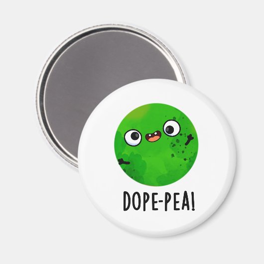 Dope-pea Funny Dopey Pea Pun Magneet (Voorkant / Achterkant)