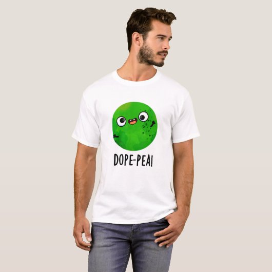 Dope-pea Funny Dopey Pea Pun T-shirt (Voorkant volledig)