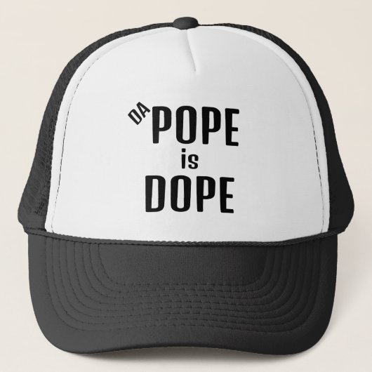 Dope Trucker Hat voor DA Pope Pet (Voorkant)