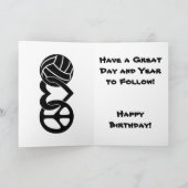 Dope Verjaardag Kaart Peace Love Volleybal (Binnen)