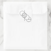 Dope Volleybal Vierkante Sticker (Tas)