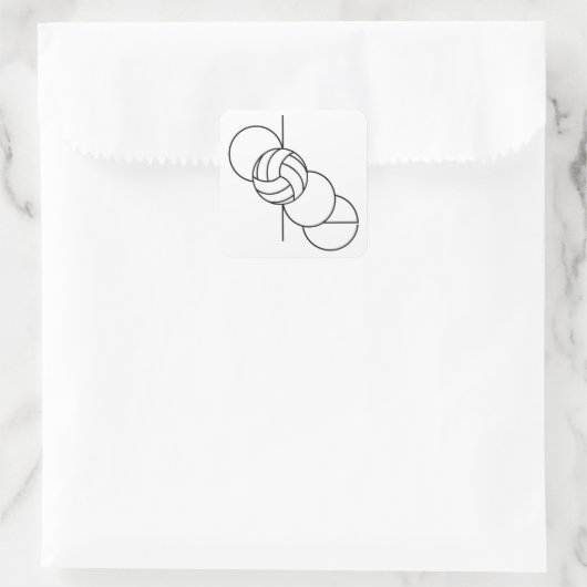 Dope Volleybal Vierkante Sticker (Tas)