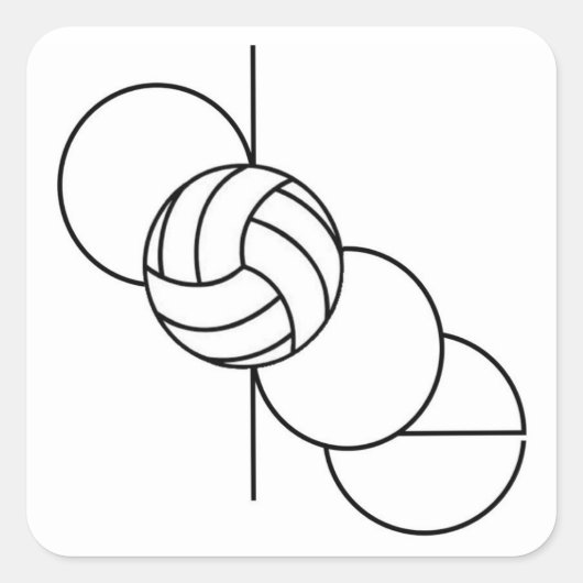 Dope Volleybal Vierkante Sticker (Voorkant)