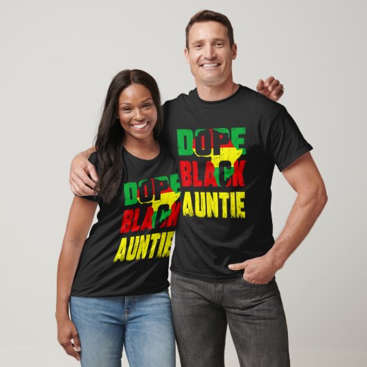 Dope Zwart Tante Grappig Afro-Amerikaans Familie M T-shirt (Unisex)