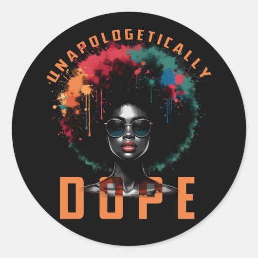 Dope zwarte Afrikaanse vrouwen zonder zich te vero Ronde Sticker (Voorkant)