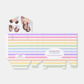 Dopen 3 Secties Aangepaste Foto Regenboog Bedankdoosjes (Uitgevouwen)
