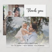 Dopen Christening Communie Religieus Christelijk Bedankkaart (Voorkant / Achterkant)
