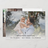 Dopen Christening Eerste Communie Religieus Christ Bedankkaart (Voorkant / Achterkant)